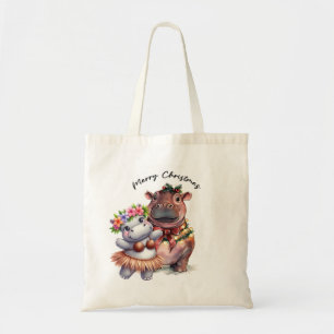 Tote Bag Thème de Noël hippo