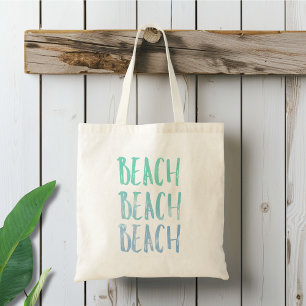 Tote Bag Thème de plage bleu et sarcelle au quotidien