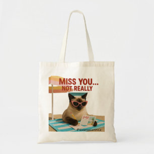 Tote Bag Thème plage pour les amoureux de chats siamois
