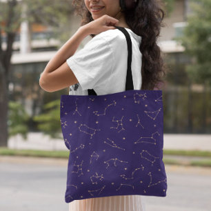 Tote Bag Thème Solareclipse étoile d'or céleste