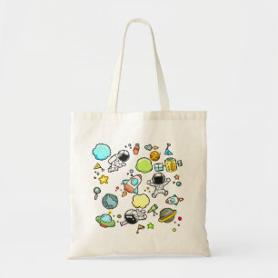 Tote Bag Thème spatial cool - Astronauts & Rocket Ships