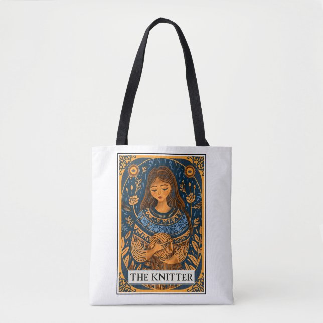 Tote Bag Thème Tarot Tricot Kitter (Devant)
