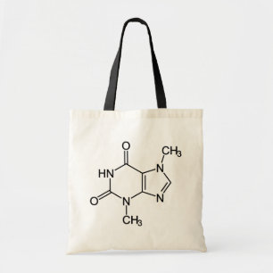 Tote Bag Théobromine Molécule de chocolat Diagramme chimiqu