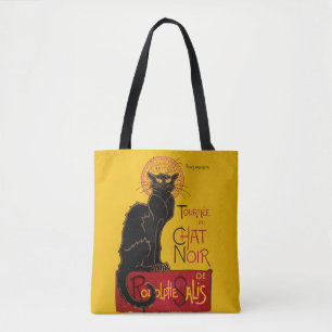 Tote Bag Theophile Steinlen - Le Conversation Noir Vintage