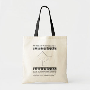 Tote Bag Théorème de Pythagore en grec ancien