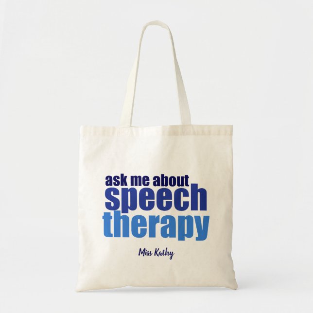 Tote Bag Thérapeute de la parole Me questionner sur la orth (Devant)