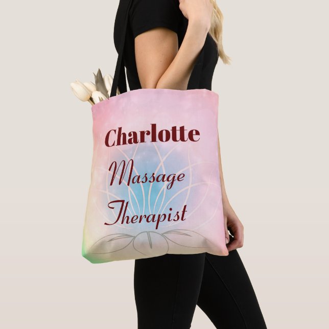 Tote Bag Thérapeute de massage personnalisée  (De près)