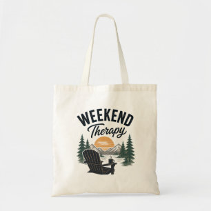 Tote Bag Thérapie de week-end Coucher de soleil montagne Na