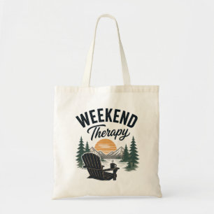 Tote Bag Thérapie de week-end Coucher de soleil Montagne Na