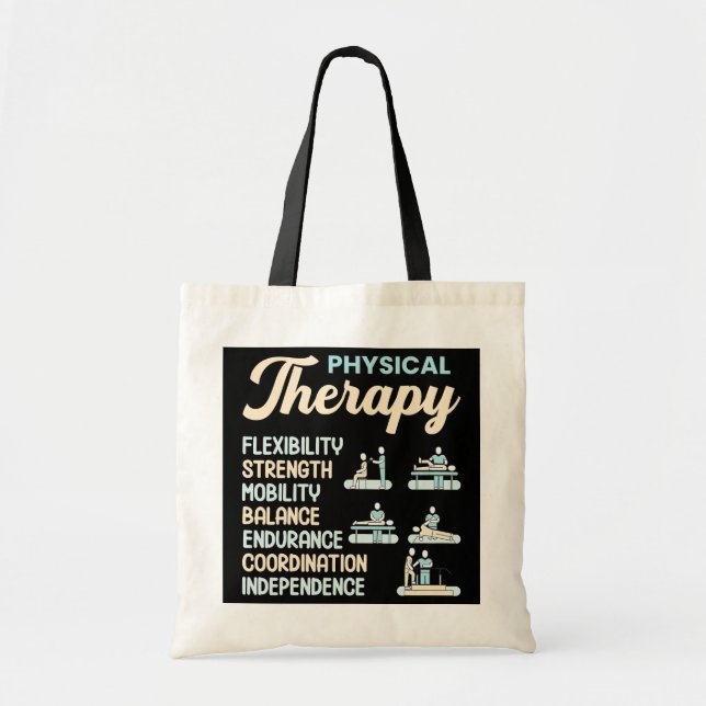 Tote Bag Thérapie physique Description Drôle Thérapeute (Devant)
