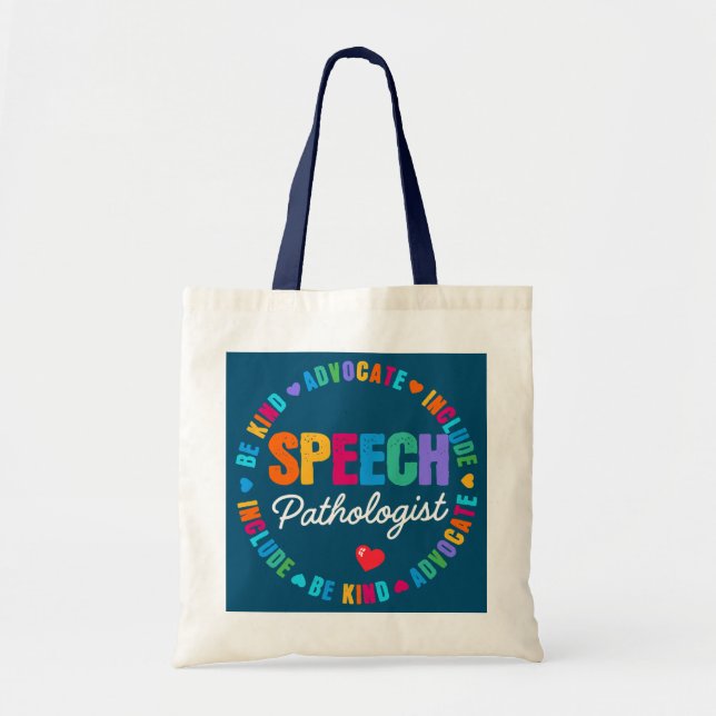 Tote Bag Thérapie vocale Thérapeute SLP LIFE Discours (Devant)