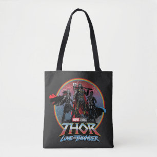 Tote Bag Thor : Love and Thunder Graphique de groupe vintag