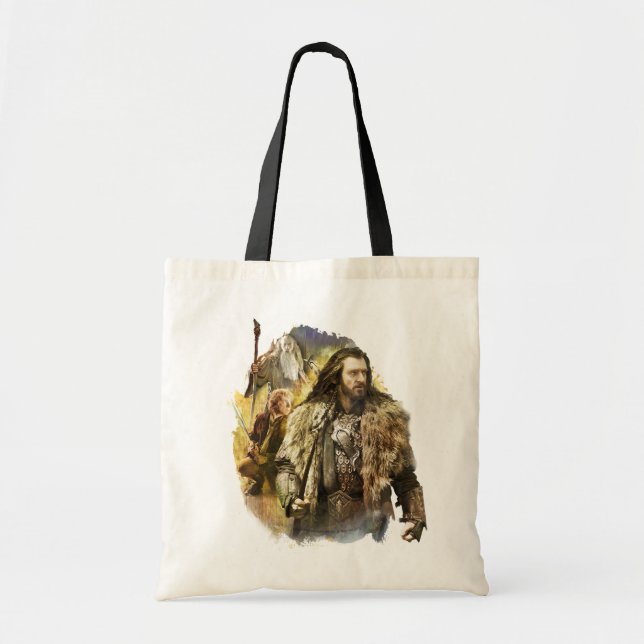 Tote Bag THORIN OAKENSHIELD™, BILBO BAGGINS™, Gandalf (Devant)