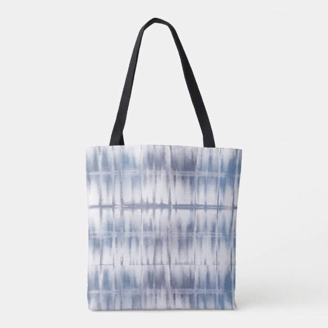 Tote Bag Tie Dye bleu clair Denim Shades Fourre-tout (Dos)