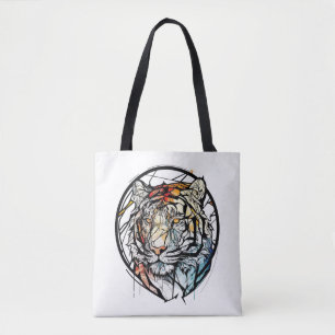 Tote Bag Tiger Animal Portrait Vitrail Faune Gratuite