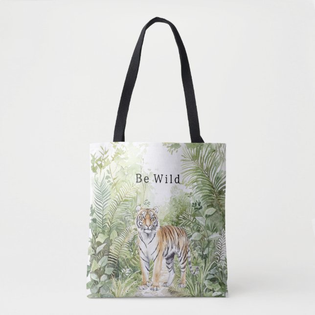 Tote Bag Tiger Jungle Be Wild (Devant)