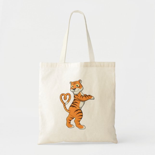 Tote Bag Tigre avec coeur (Devant)