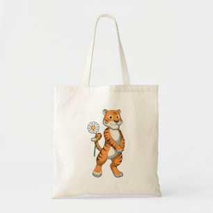Tote Bag Tigre avec Daisy Flower