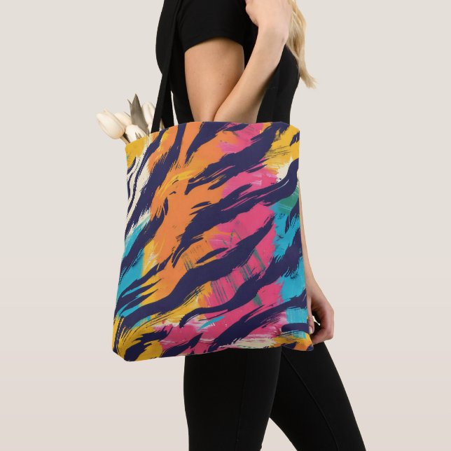 Tote Bag Tigre coloré (De près)