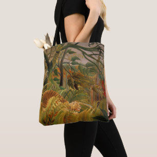 Tote Bag Tigre dans une tempête tropicale par Henri Roussea
