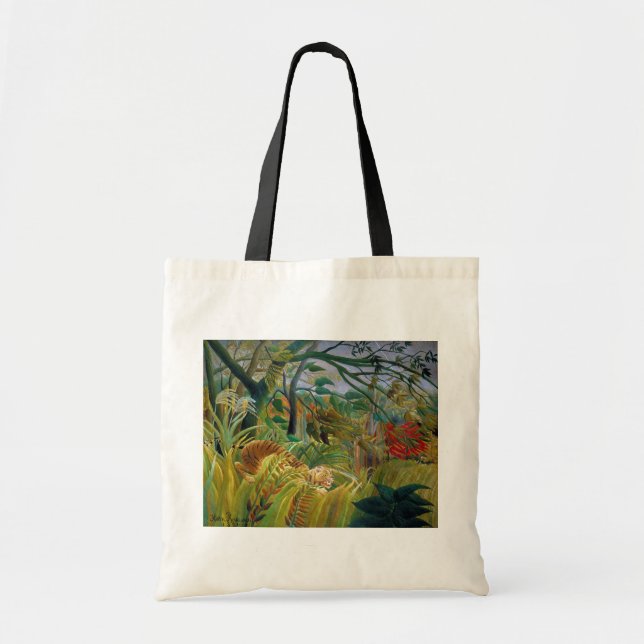 Tote Bag Tigre dans une tempête tropicale, Rousseau (Devant)