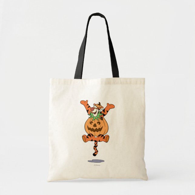 Tote Bag Tigre en costume Citrouille (Devant)