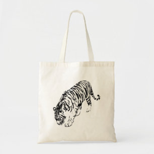 Tote Bag Tigre noir et blanc