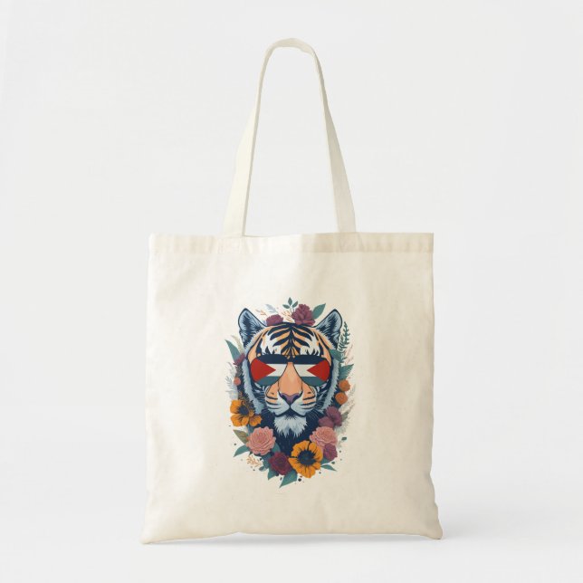 Tote Bag Tigre palestinien - Palestine FLAG (Devant)