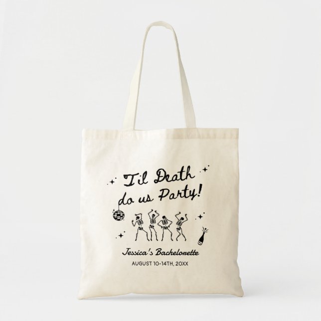 Tote Bag Till Death Do Us Party Bachelorette Week-end (Devant)