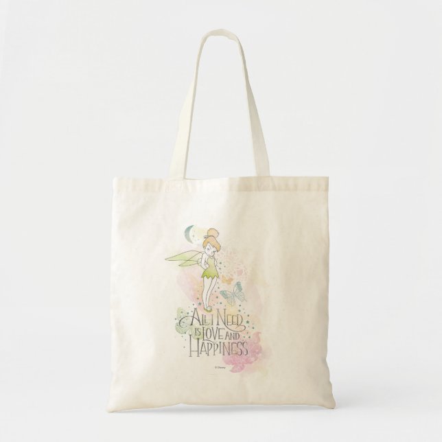 Tote Bag Tinker Bell Amour Et Bonheur (Devant)