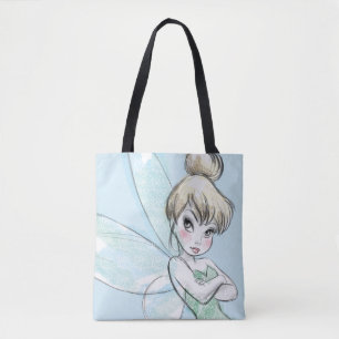 Tote Bag Tinker Bell   Armoiries pastel croisées