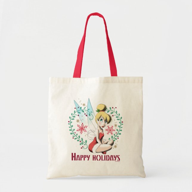 Tote Bag Tinker Bell | Joyeuses Fêtes Vintages (Devant)