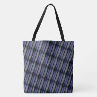 Tote Bag tirage abstrait MODERNE en bleu-gris-noir