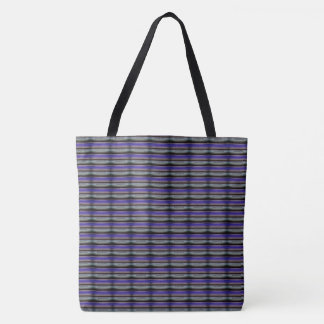 Tote Bag tirage abstrait MODERNE en noir-gris-bleu-clair