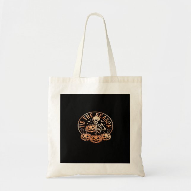 Tote Bag Tis Season Snowmobile Red Plaid (Devant)