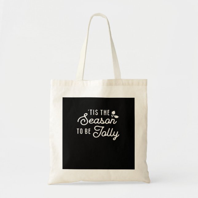 Tote Bag Tis The Season To Jolly Retro Style (Devant)