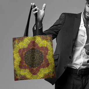 Tote Bag Tisser Mandala jaune et orange