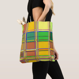 Tote Bag Tissu coloré des Caraïbes Madras Tartan