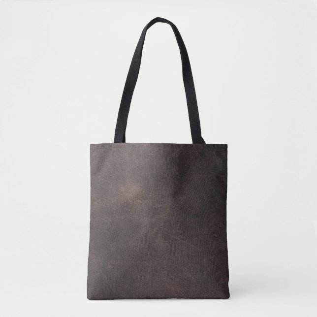 Tote Bag Tissu en cuir marron scrapbooking (Devant)