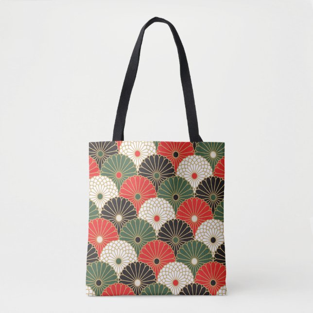Tote Bag Tissu japonais Kimono style fourre-tout (Devant)