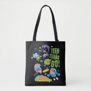 Tote Bag Titans Ados, allez ! Gnarly 90's Pizza Graphic