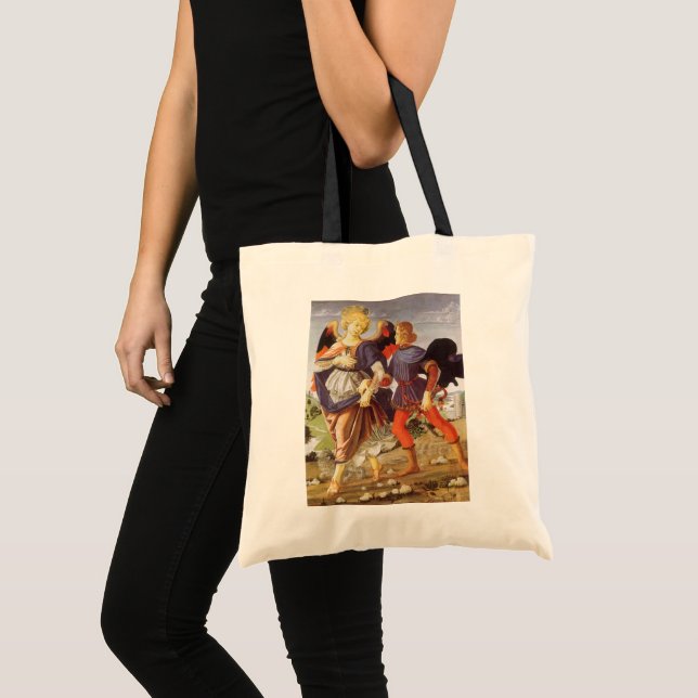 Tote Bag Tobias et l'Ange par Andrea del Verrocchio (Devant (produit))