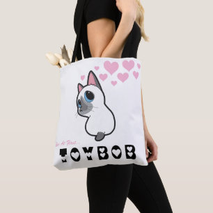 TOTE BAG TOBY TOYBOB AMOUR AU PREMIER TOYBOB PINK HEARTS FO