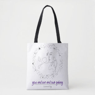 Tote Bag Toi et moi et notre galaxie