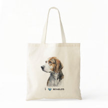 Toile beagle personnalisable fourre-tout