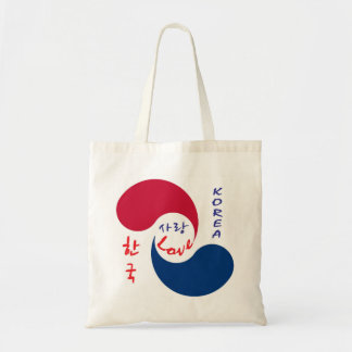 Tote Bag Toile Fourre-tout d'amour de la Corée