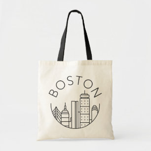 Tote Bag Toile ligne artistique minimaliste de la skyline d
