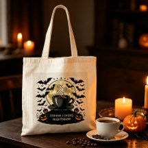 Toile personnalisée pour amateur de café Halloween