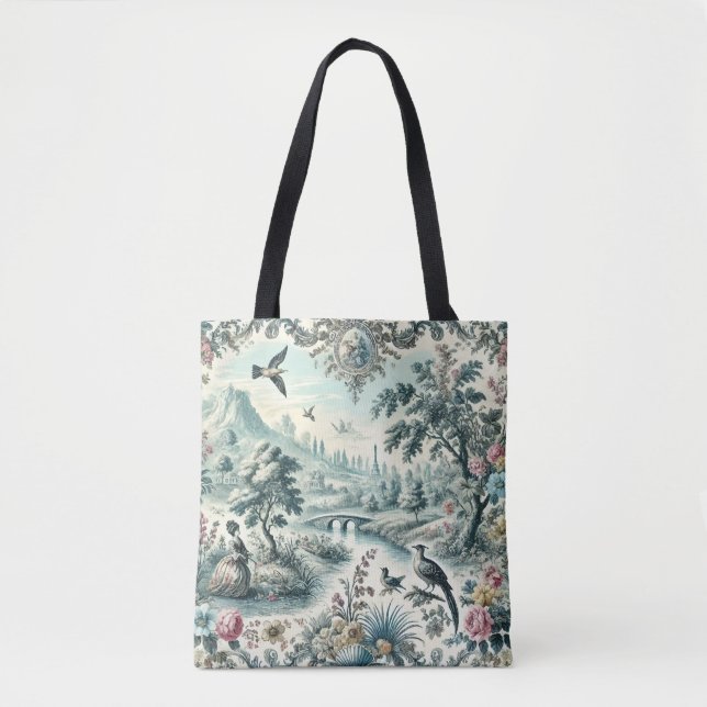 Tote Bag toile vintage française (Devant)