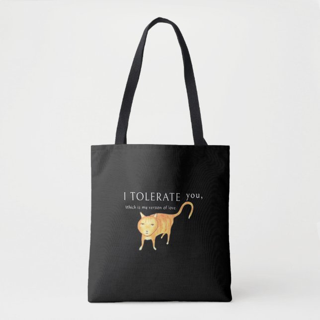Tote Bag Tolerant Apathetic Orange Cat (Devant)
